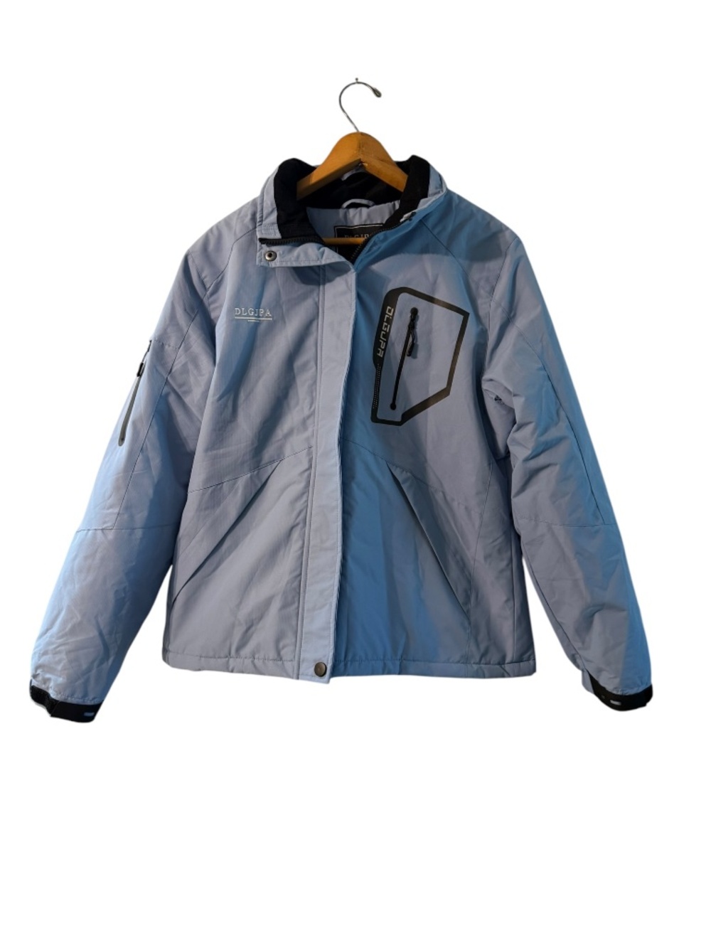 DLGJPA Waterproof Outdoor Ski Jacket Fleece Lined Blue Women’s Medium